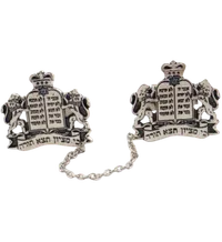 Prayer Shawl Clips – Ten Commandments-Lions
