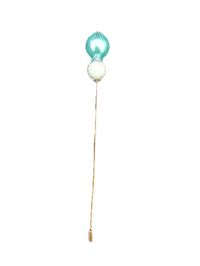 Crown Pins (lightweight)-Clearance – Turquoise-iridescent white