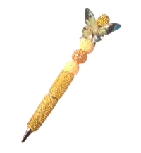 Bejeweled Ink Pens – Gold with Butterfly