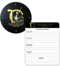 10th Anniversary Memorabila – 10th Anniversary  Glass Clock/Erasable Magnetic Board Set
