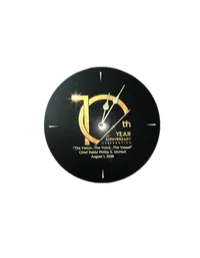 10th Anniversary Memorabila – 10th Anniversary Glass Clock
