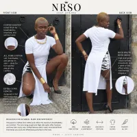 Extra long all cotton Tshirt with slits on the hips – Image 2