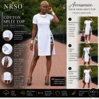 Extra long all cotton Tshirt with slits on the hips – Image 1
