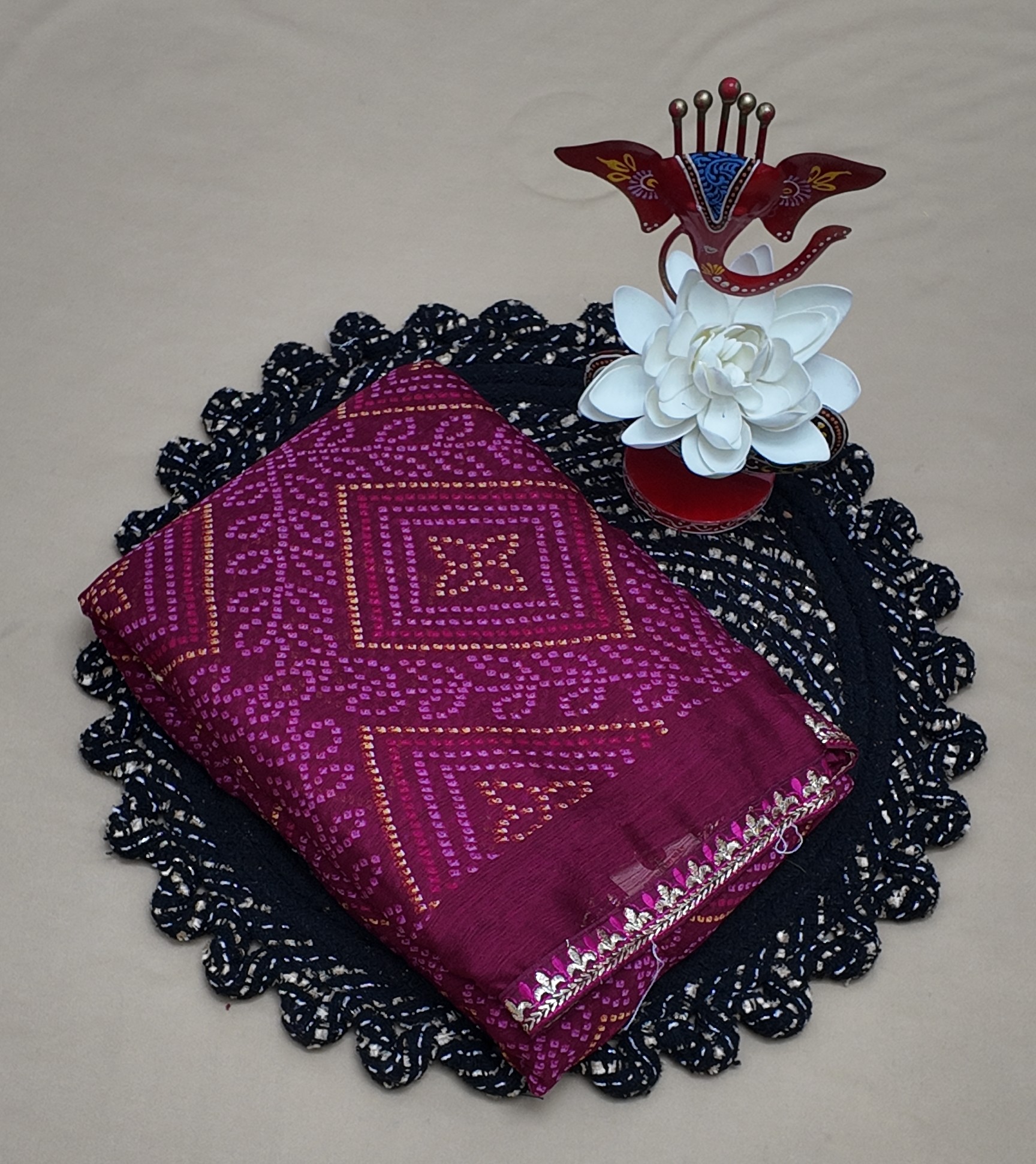 Georgette RS-GO-02 – Free Size, Deep Wine