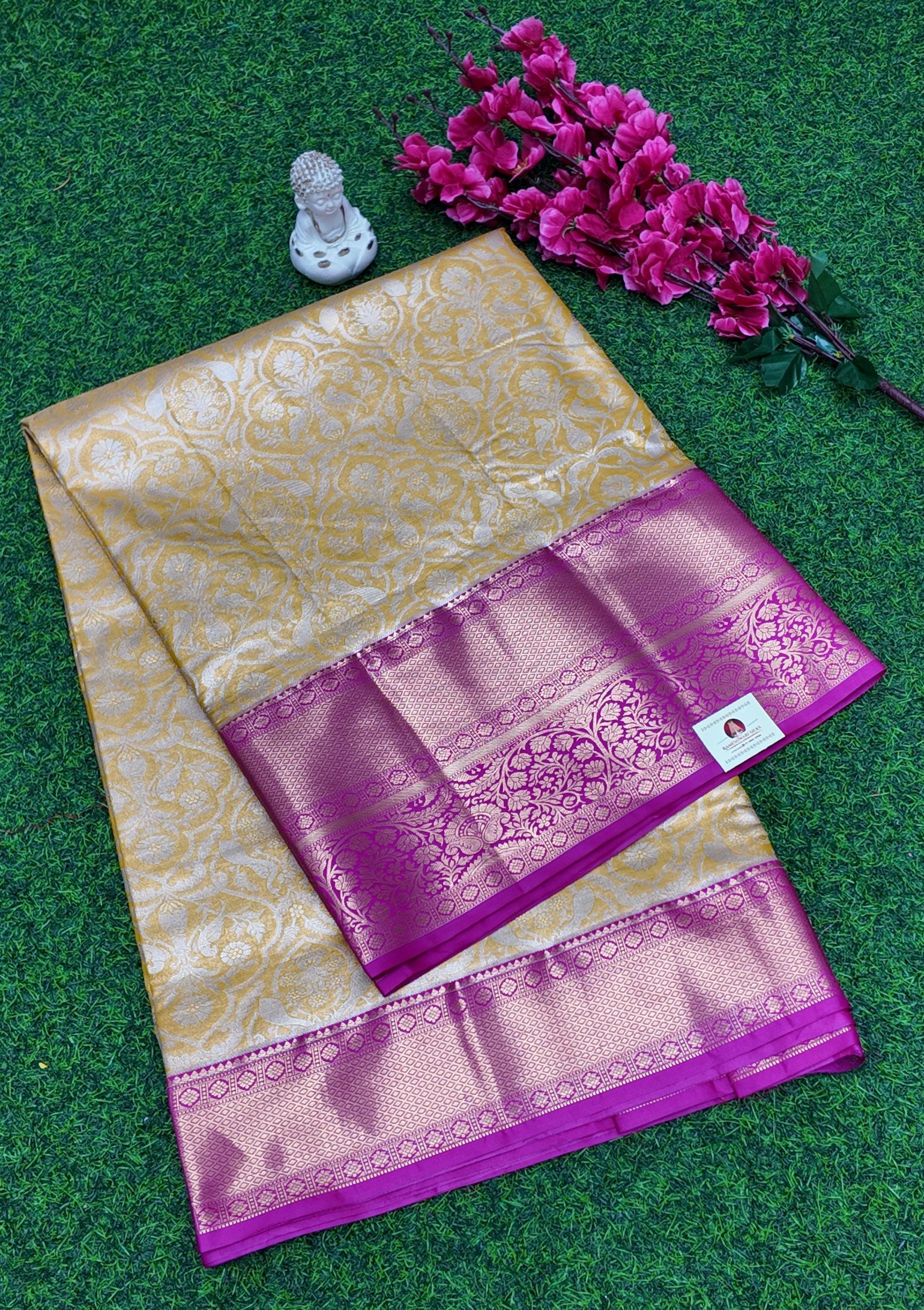 Lightweight Pattu RS-LP-03  – Free Size, Antique Gold
