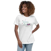 Women's Relaxed T-Shirt - Women Wear Many Hats 2/Back Message – Image 3