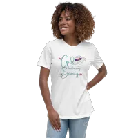 Women's Relaxed T-Shirt - God Defines My Beauty/Back Message – Image 2