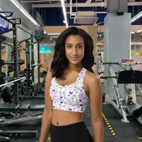 Creative Spirit Channel All-Over Longline Sports Bra – Image 2