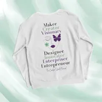 Creative Spirit Channel Unisex Recycled Sweatshirt – Maker Creator Visionary – Image 6