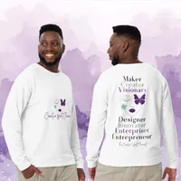Creative Spirit Channel Unisex Recycled Sweatshirt – Maker Creator Visionary – Image 5