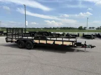 H and H 82" x 20' Tandem Utility Trailer – Image 1