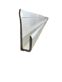 72″ End Cap Aluminum Brite Dip Clear Anodized for 1/8″ Material 7/8″ x 3/8″ – Image 2