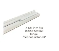 72″ White Plastic Rigid Insert Screw Cover Door Window Molding X631 – Image 2