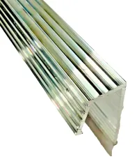 92″ Aluminum Gutter Drip Rail Trim Molding 1 3/8″ x 5/8″ No Holes – Image 2