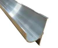 92″ Aluminum J Gutter Drip Rail Trim Molding 2 3/8″ x 1 1/2″ RV Houseboat Bus – Image 5