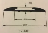 92″ Aluminum Slide Together Belt Rail Part A Seam Base Trim Molding RV-338 – Image 5