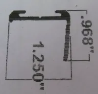 92″ Aluminum Vinyl Insert Type Corner Molding RV Trailer 1″ Leg x 1 1/4″ – Image 3