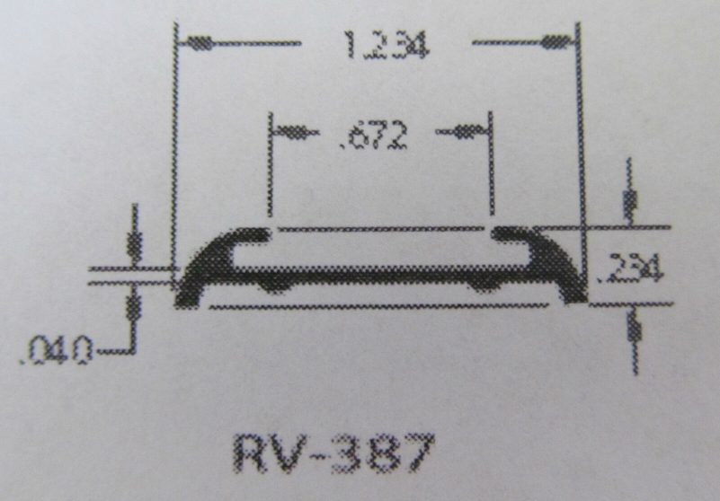 92″ BLACK 1 1/4″ x 1/4″ Aluminum Insert Type RV Trailer No Lip Flat Trim RV-387 – Image 6