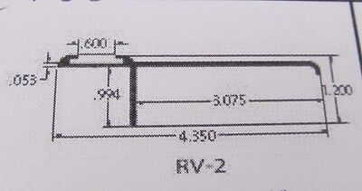92″ Black Aluminum Vinyl Insert Type T Molding Slide Out 4 3/8″ Trim RV-2 – Image 4