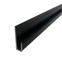 92″ End Cap J Rail Aluminum Black Anodized 7/8″ x 3/8″ – Image 2