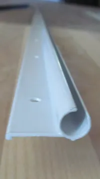 92″ Gloss White Aluminum Awning Rail Trim Molding Vintage Trailer 1 1/8″ RV 39 – Image 1