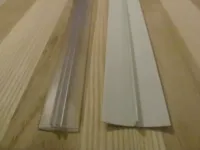 92″ OFF White Plastic 1 3/8″ Ceiling Batten Trim Clear Retainer RV Trailer – Image 2