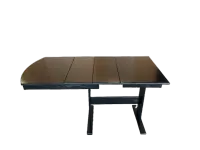 RV Hide 2 Leaf Dinette Table with 4 Storage Chairs Hardwood Stained Black – Image 5