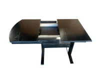 RV Hide 2 Leaf Dinette Table with 4 Storage Chairs Hardwood Stained Black – Image 6