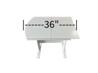 RV Hide 2 Leaf Dinette Table with Slat Storage Chairs Hardwood Stained White – Image 15