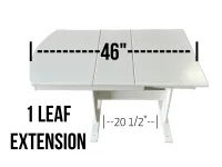 RV Hide 2 Leaf Dinette Table with Slat Storage Chairs Hardwood Stained White – Image 14