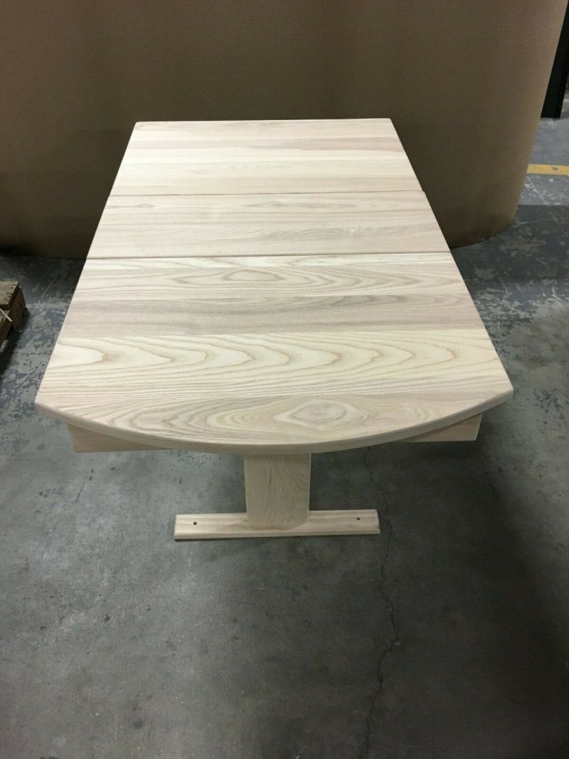 RV Hide 2 Leaf Dinette Table Hardwood Raw 26 x 56 with 2 Leafs – Image 1