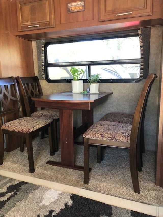 RV Hide 2 Leaf Dinette Table Hardwood Stained Cherry 26 x 56 with 2 leafs – Image 7
