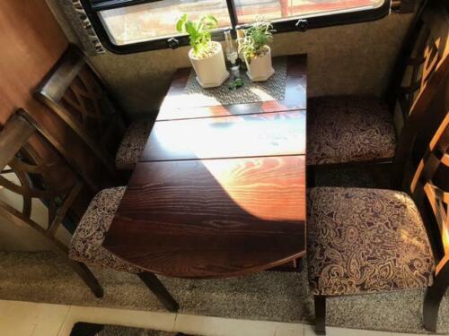 RV Hide 2 Leaf Dinette Table Hardwood Stained Cherry 26 x 56 with 2 leafs – Image 5