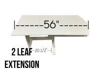 RV Hide 2 Leaf Dinette Table Hardwood White 26 x 56 with 2 leafs – Image 10