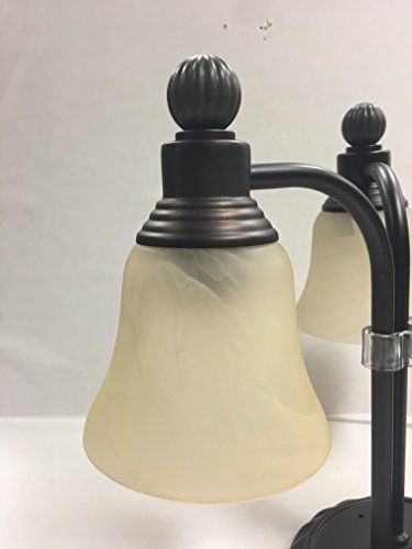 3 Arm Chandelier Oil Rubbed Bronze Finial Creamy Glass RV Dinette Light 12Volt – Image 3