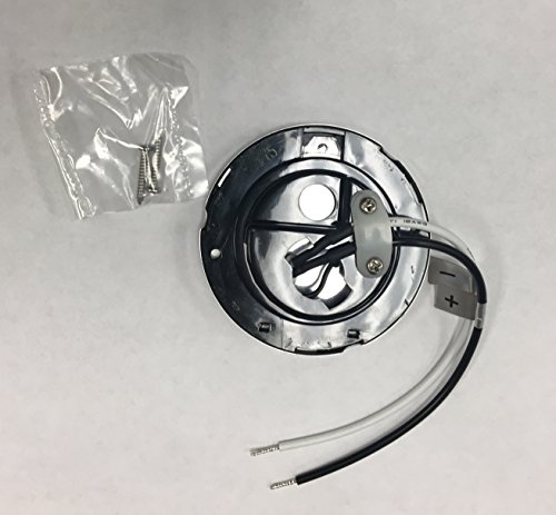 RV 12V Light 9 LED Round Prismatic Push Lens ON / OFF Brushed Nickel Bezel – Image 2
