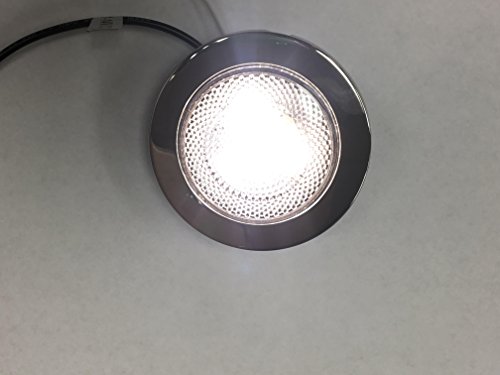 RV Boat Marine 12V Waterproof 3 LED’s Light Round Prismatic Push Lens ON / OFF – Image 3