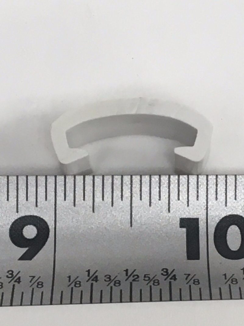 Sample 1″ Wide White RV Boat Camper Vinyl Trim Molding Flexible Screw Cover – Image 11