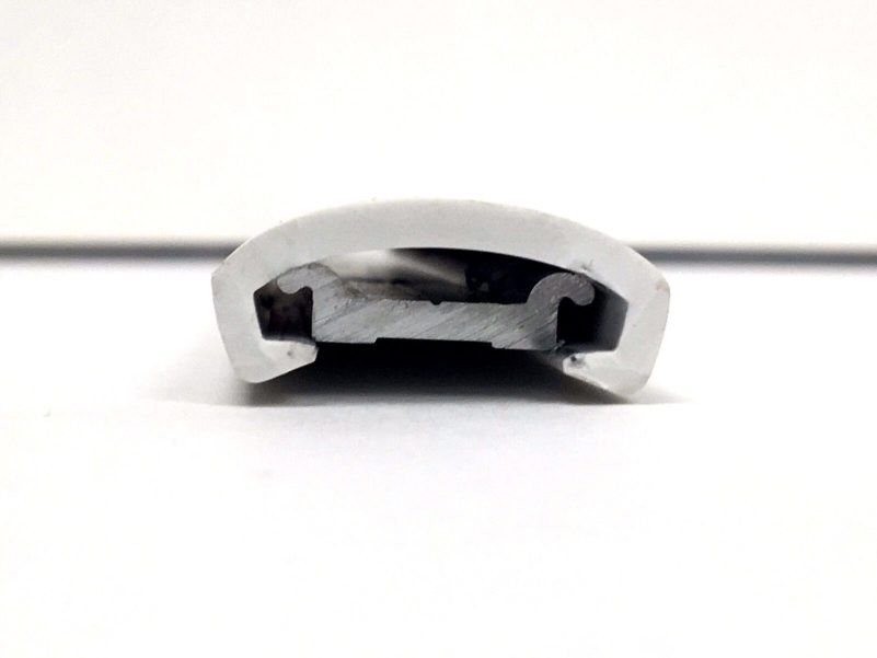 Sample 1″ Wide White RV Boat Camper Vinyl Trim Molding Flexible Screw Cover – Image 5