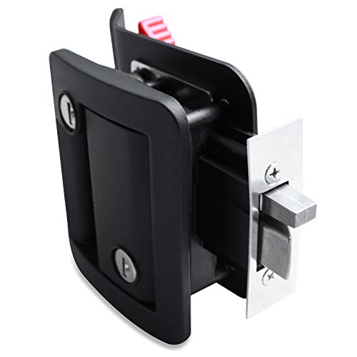 Pair of Black RV Travel Trailer Entry Door Lock Deadbolt Keyed Alike – Image 3