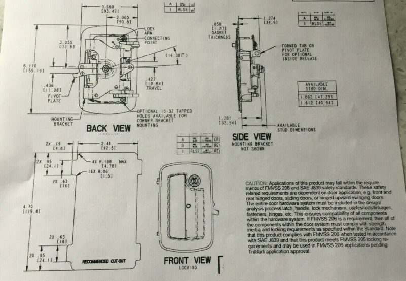 TriMark Right Hand Lock RV Compartment Storage Baggage Door Latch 2 Key 20599-05 – Image 5