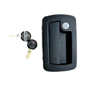 TriMark RV Door Lock 22660-04 Black Paddle Handle 2 Keys Utility Vehicles Van – Image 2