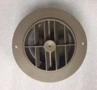 5 1/2″ Face 4″ Back BEIGE Round Rotaire Grille Damper Heat AC Register Vent RV – Image 1