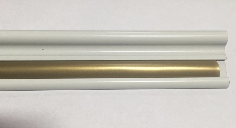 92″ White Aluminum Vinyl Insert Belt Rail Hinge Trim Molding Compartment Door – Image 4