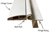 92″ White Aluminum Vinyl Insert Belt Rail Hinge Trim Molding Compartment Door – Image 8