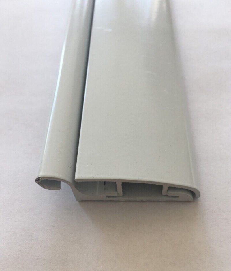 92″ White Aluminum Vinyl Insert Belt Rail Hinge Trim Molding Compartment Door – Image 2