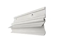 92″ Set White Aluminum Belt Rail Hinge Basement Compartment Door – Image 6