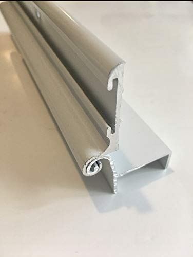 92″ Set White Aluminum Belt Rail Hinge Basement Compartment Door – Image 5