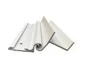 92″ Set White Aluminum Belt Rail Hinge Basement Compartment Door – Image 4
