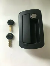 TriMark RV Door Lock 22660-04 Black Paddle Handle 2 Keys Utility Vehicles Van – Image 4